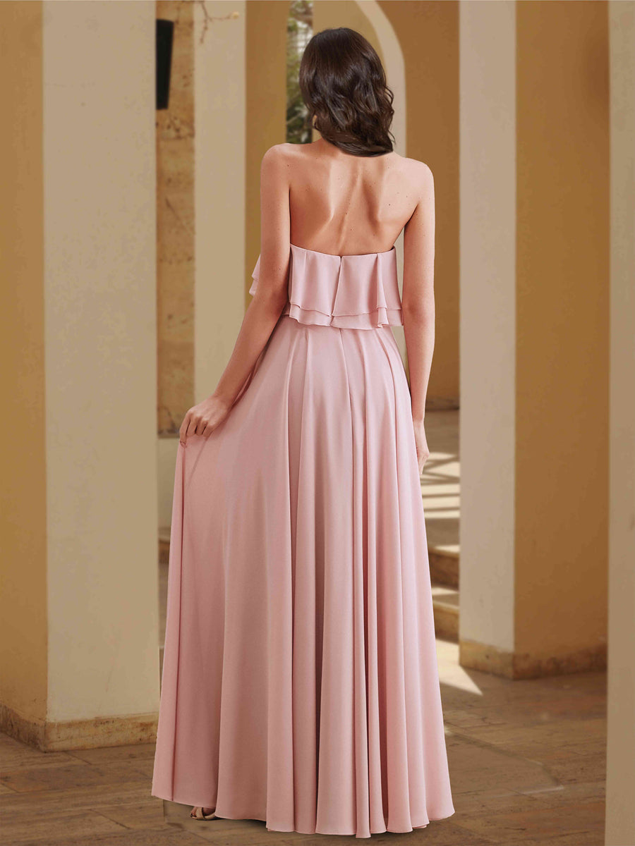 Chiffon Backless Bridesmaid Dresses