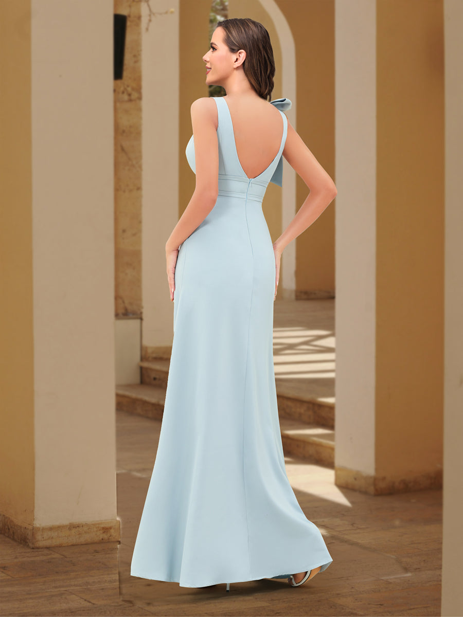 Sheath V-Neck Formal Gowns