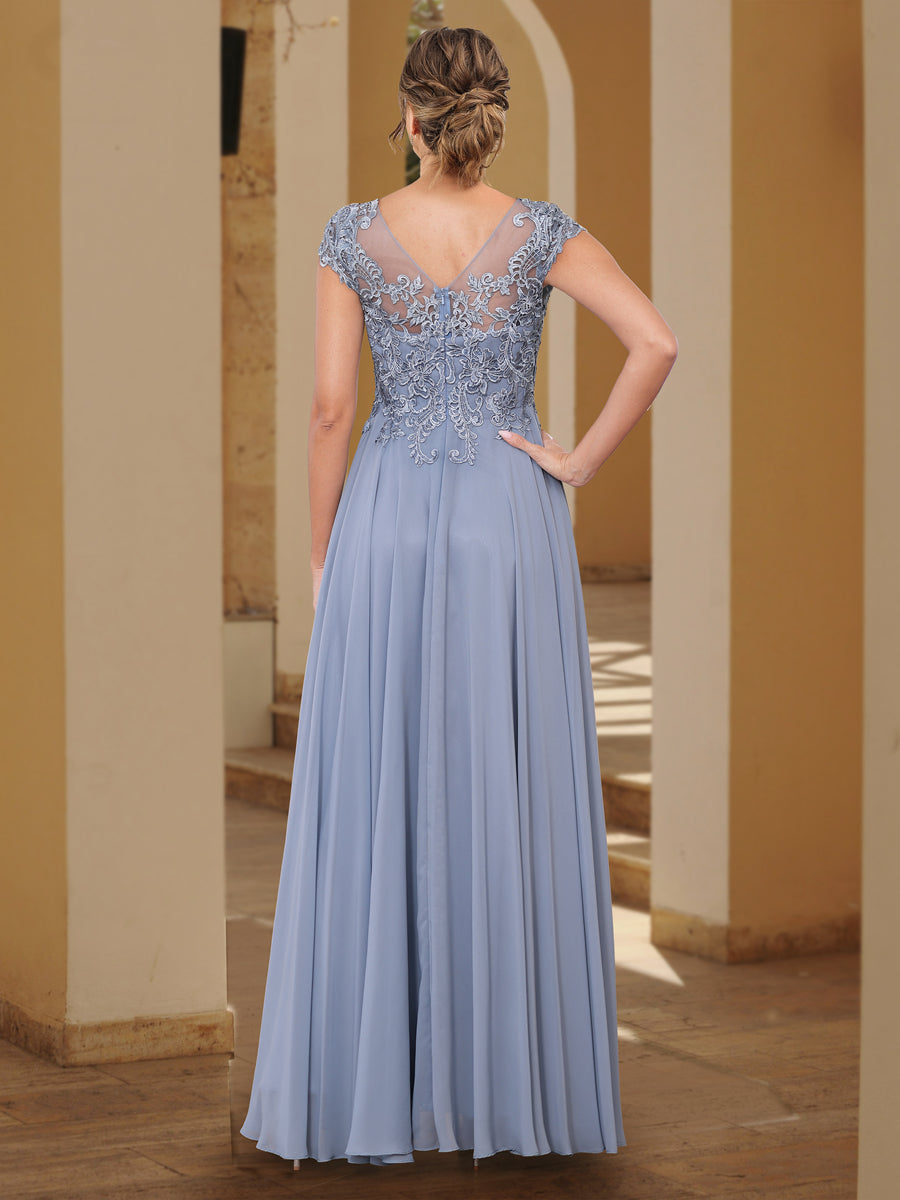 Lace Chiffon Floor-Length Wedding Guest Dresses